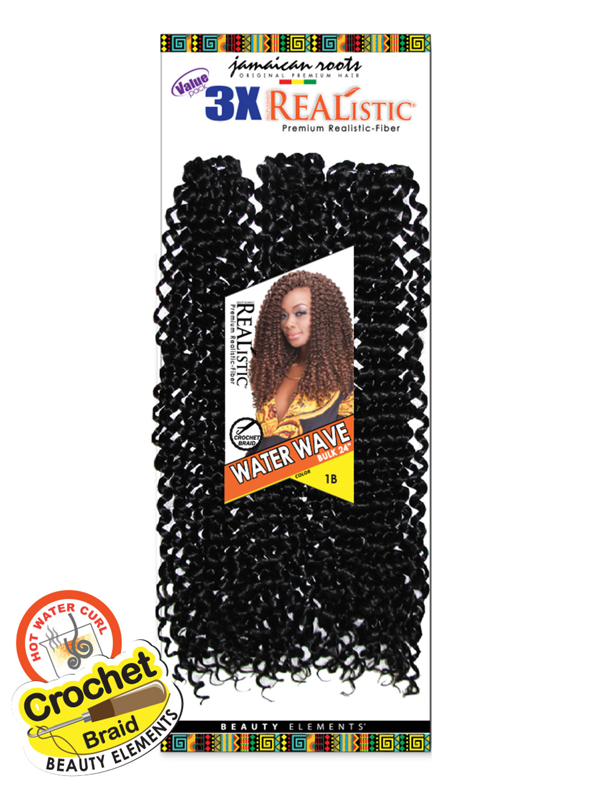 3X WATER WAVE BULK 24" REALISTIC