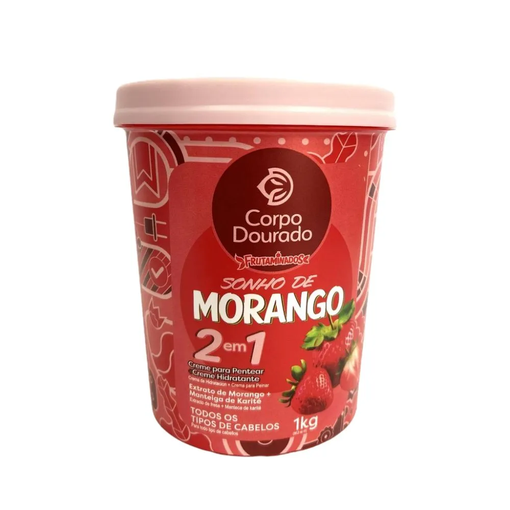 CORPO DOURADO 1KG 2 EN 1 SONHO DE MORANGO