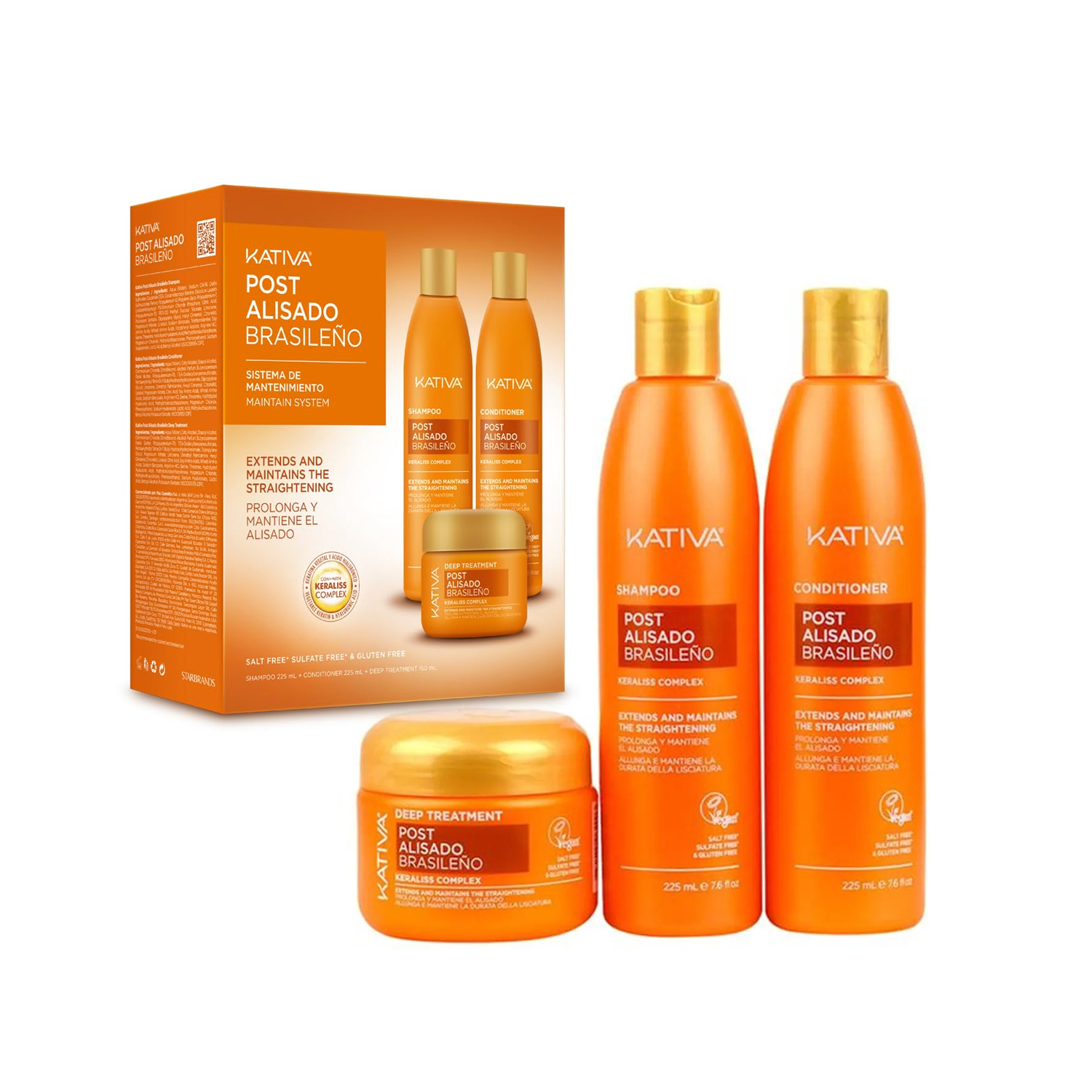 KATIVA POPST ALISADO BRASILEÑO SH+COND+TRAT 150ML