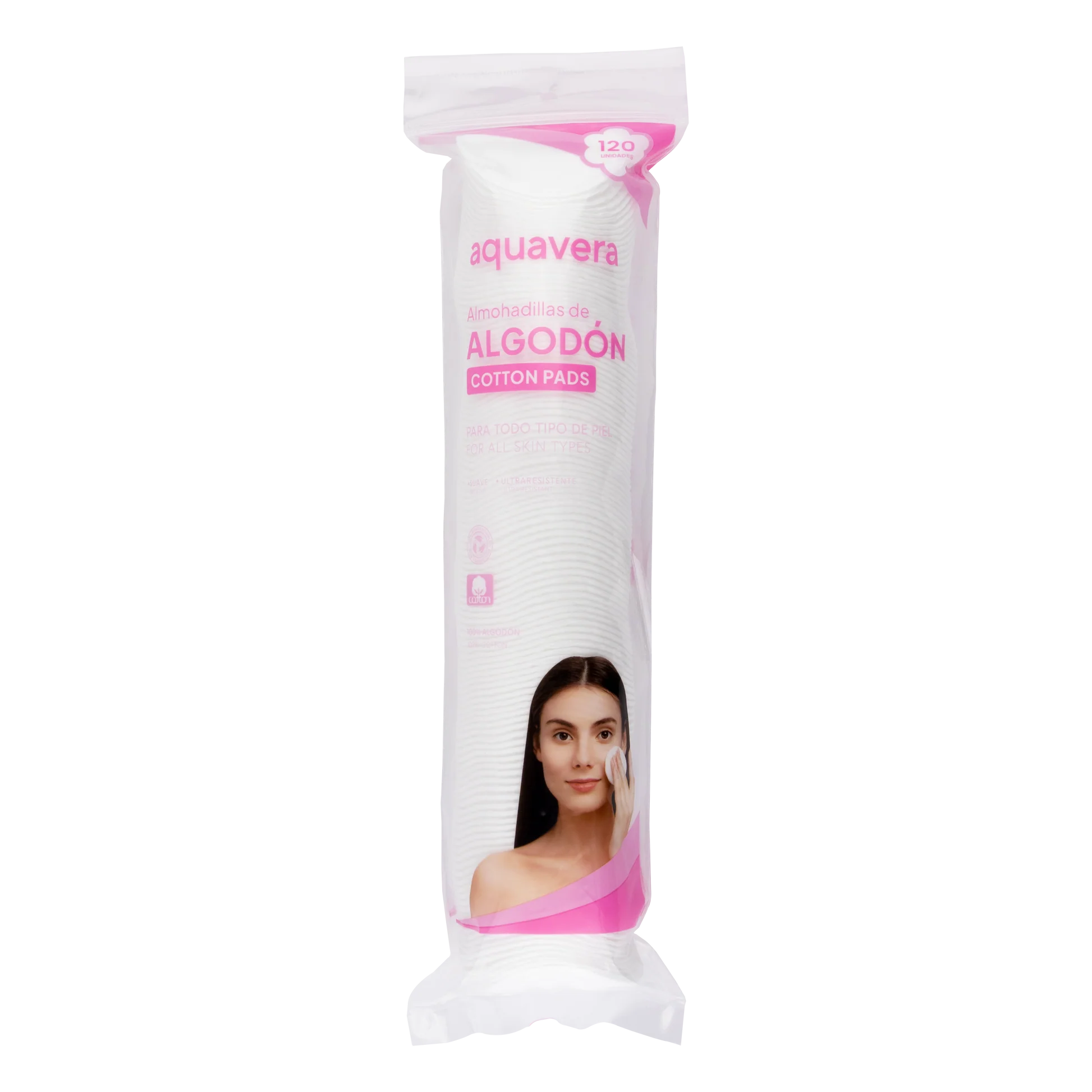 AQUAVERA ALMOHADILLAS DE ALGODON 120 UNI
