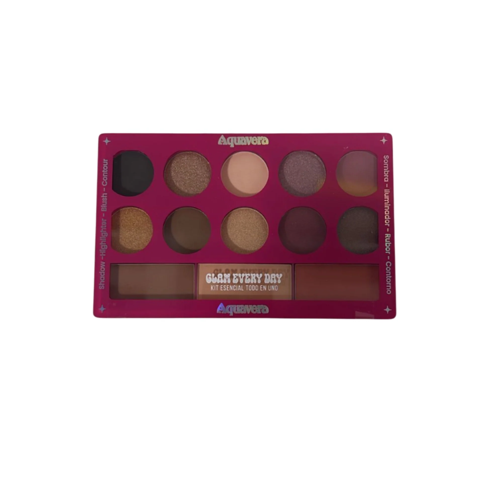 AQUAVERA KIT DE SOMBRAS DE OJOS GLAM EVERY DAY 2
