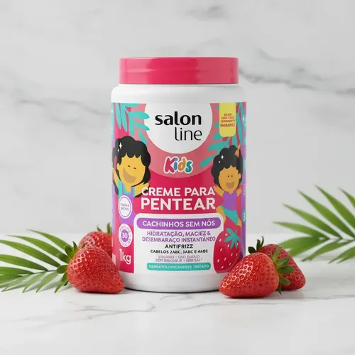 SALON LINE CREMA PARA PEINAR KIDS RIZOS SIN NUDOS 1KG