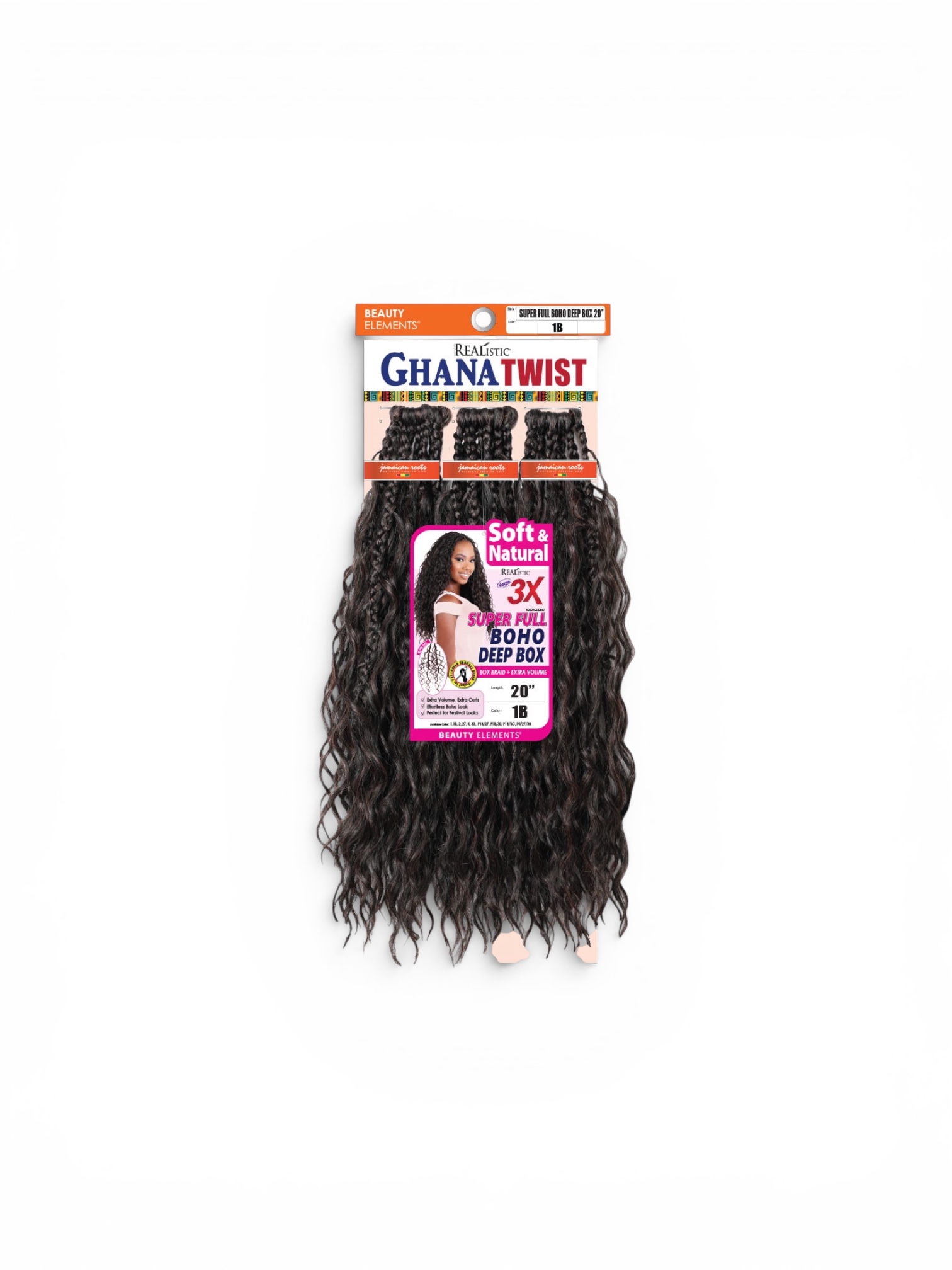 3X GHANA TWIST SUPER FULL BOHO DEEP 20"